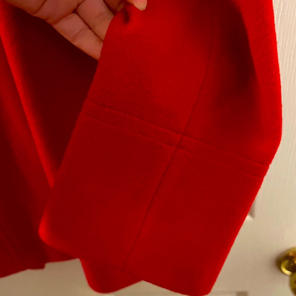❣️Calvin Klein Red Classic Winter Fall Autumn 100% Wool Pea Coat Size 10 Large❣️ - Picture 13 of 13